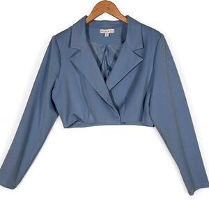 And Now This Blue Cropped Blazer Size XL